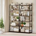 thumbnail image 4 of Gymax 2PCS 6-Tier Bookshelf 71.5'' Industrial Tall Bookcase w/ Open Shelves for Study, 4 of 10