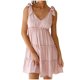 thumbnail image 1 of Moda mujer verano cuello en V sólido vendaje Casual sin mangas Mini vestido Fridja hjkh6430, 1 of 9
