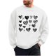 thumbnail image 4 of TaTaai Men's Valentine Heart Print Long Sleeve Round Neck Pullover, Valentine's Day Gift, Casual Sports Activewear Top Gift, 4 of 6
