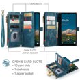 thumbnail image 2 of ELEHOLD for Samsung Galaxy S24 FE Case for Men Women Wallet Case, Premium Leather Shockproof Purse Case with Credit Card Slots Zipper Pocket Anti-Loss Wriststrap Samsung Galaxy S24 FE,Blue, 2 of 9