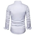 thumbnail image 4 of IROINNID Savings Long Sleeve Pullover Shirts for Men Casual Lace Solid Turndown Shirts Tops Blouse,White, 4 of 4