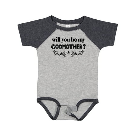 

Inktastic Will You Be My Godmother Proposal Gift Baby Boy or Baby Girl Bodysuit