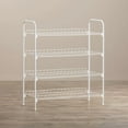 thumbnail image 4 of White Metal 4-Shelf Shoe Rack - Holds up to 9 Pair of Shoes, 4 of 5