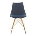 thumbnail image 3 of OSP Home Furnishings Oakley Chair in Navy Faux Leather with Gold Chrome Base, 3 of 6