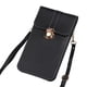 thumbnail image 1 of Bolsos cruzados pequeños para mujer, bolsos de cuero para teléfono móvil, cartera con cremallera, negro, 1 of 5