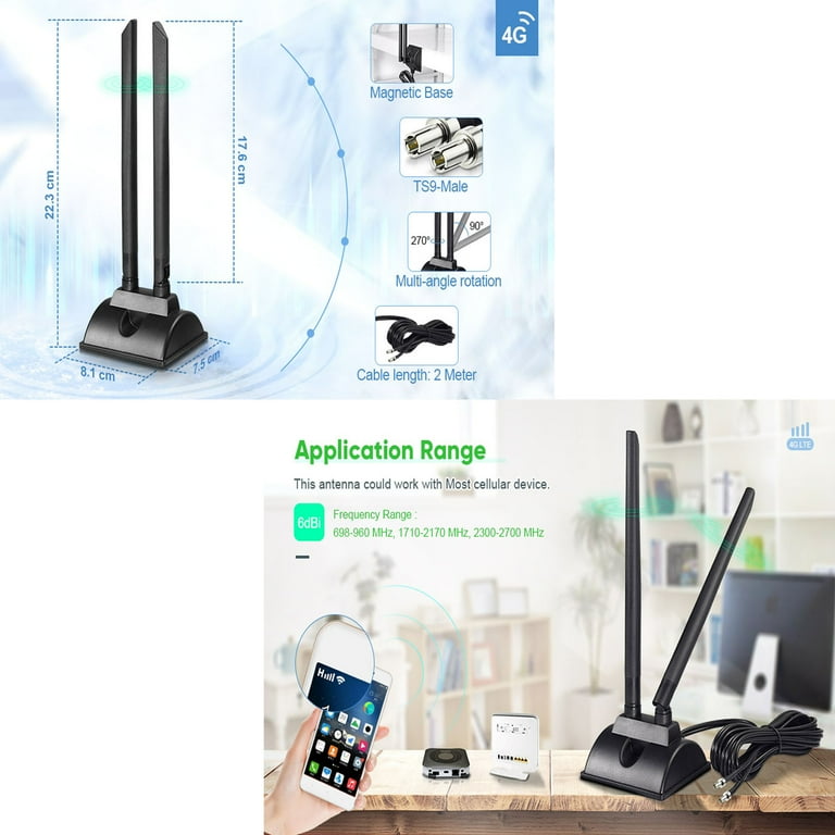 4G LTE 6dBi 磁気ベース MIMO TS9 アンテナ 新品⭐️4G LTE 6dBi 磁気ベース MIMO TS9 アンテナ Wifi - メルカリ