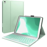 Typecase iPad Keyboard Case for Apple iPad 10.2 inch 8th Generation 2020, 7th, Air 3, Pro 10.5 Backlight Slim Leather Folio Smart Cover (Green)
