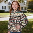 thumbnail image 3 of Uorisanigo Girls Hoodies Sweatshirts Oversized Aztec African Tribal Half Zipper Sweatshirts Comfortable Long Sleeve Pullover Crop Tops for Vacation Shopping Exercise Wear, 3 of 7