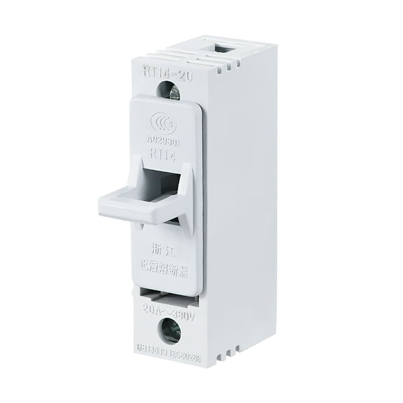 Single Pole Fuse Holder RT14-20 AC 380V 20A Gray for RT14 RT18 R015 Ceramic Fuse