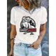 thumbnail image 1 of Camiseta de mujer verano Patrón de Corazón cuello redondoWomen's Dinosaur Graphic Tee - Casual Crew Neck Short Sleeve, Stretchy Polyester Blend, Machine Washable - Perfect for Summer & SportsFather', 1 of 7