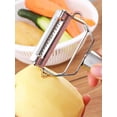thumbnail image 3 of 1pc Three in one, Fruit Peeler, Stainless Steel Vegetable Peeler, Potato Peeler, Vegetable Graters, Fruit Grater, Multifunctional Vegetable Cutter, Fruit Slicer, Potato Slicers, Melon Planer, Fruit Sk, 3 of 11