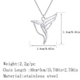 thumbnail image 3 of Qiamni Brid luxury Pendant women Stainless Steel necklace, 3 of 4
