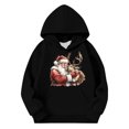 thumbnail image 3 of Sudadera con capucha para niñas y niños, sudadera de manga larga con cuello redondo y estampado de moda, jersey con bolsillo, sudadera de poliéster para niñas, 3 of 8