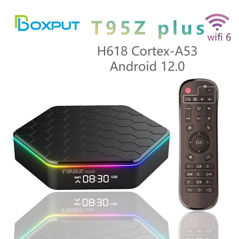 BL Android TV Box 12.0, 2024 Android TV Box 4GB RAM 64GB ROM, 6K TV Box  Android 4K Wi-Fi 6, T95Z Plus Android Box 6K HDR10+ H618 Quad-core CPU  2.4G/5G