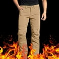 thumbnail image 2 of lcziwo Work Cargo Pants for Men Multi Pocket Construction Fishing Pants Water Resistant Outdoor Holiday Straight Leg Hiking Pants Khaki M, 2 of 10
