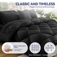 thumbnail image 4 of BDEUS 7 Pieces Comforter Set Queen，Bed in A Bag，All Seasons Bedding Sets with Comforter,Fitted Sheet,Flat Sheet,Pillowcases & Shams, Black, 4 of 14