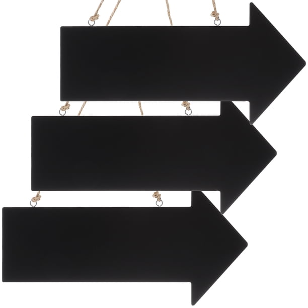 3 letreros colgantes de madera con forma de flecha para decoración de bares, pubs, cafeterías, bodas, ceremonias y recepciones.