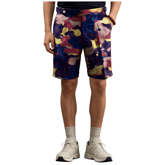 HBDesign Men's Stretch Seersucker Bermuda Shorts, Lightweight Breathable Summer Casual Shorts for Golf, Beach, Vacation & Daily Wear,Sizes30-44
