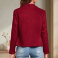 thumbnail image 5 of Chaqueta Abrigo de manga larga con cuello vuelto, estilo informal, traje diario para mujer Ygjytge Rojo T M para Mujer, 5 of 5