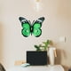 thumbnail image 3 of Escultura colgante de mariposa, decoración de pared de metal, obra de arte vívida, decorativa, antioxidante. Verde, 3 of 9