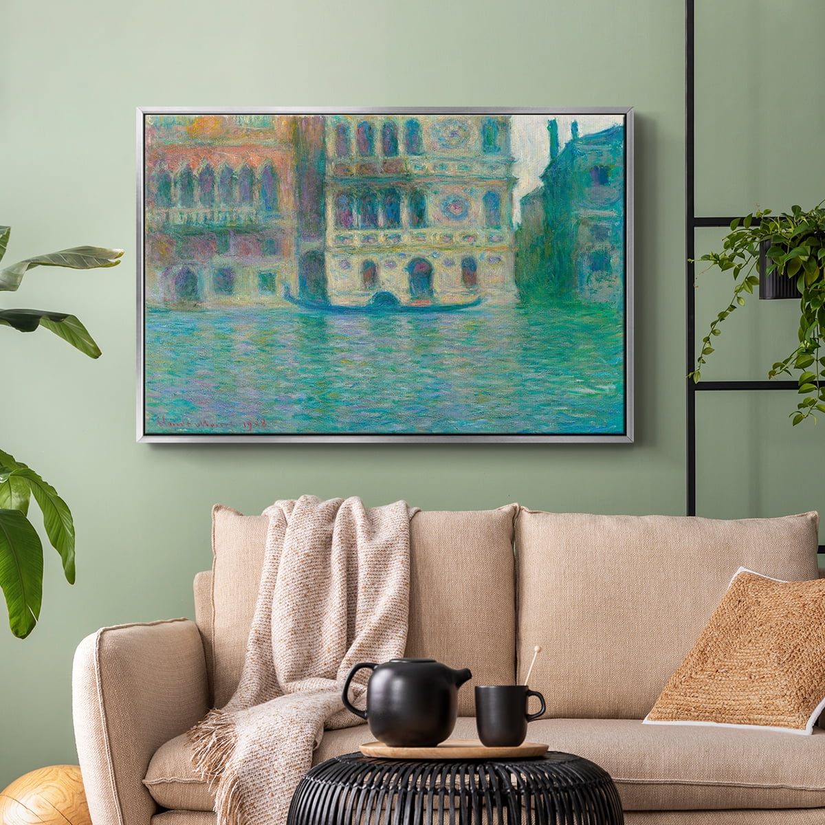Vintage Landscape-CL By Wexford Home Framed in Silver Wood Gallery Wrapped Canvas 27 in. x 41 in.