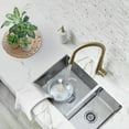 thumbnail image 6 of Stylish Undermount 28" Stainless Steel Double Bowl 60/40 Kitchen Sink with Strainers S-403, 6 of 10