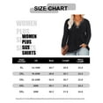 thumbnail image 6 of CASSIE LIZ Womens Plus Size Tops 2X Long Sleeve Shirts Fall V Neck Black Tunics Fashion Loose Fit Tee Waffle Knit Winter Blouses Casual Pullovers 2XL 18W 20W, 6 of 6