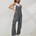 thumbnail image 4 of lmcalzta Womens Jumpsuits Summer Rompers Spaghetti Strap Camisole Pnats with Pockets Overall Outfits, 4 of 8