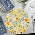 thumbnail image 4 of CounterArt "Floral Bee" 4-Pack Round Reversible Tabletop Placemats, 4 of 7