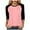 Light Pink, variant on GEWSEY 3/4 Sleeve Tops for Women Workout Shirts Baseball Style Raglan Tshirts Casual Color Block Tees Comfy Steetwear (Light Pink, 3XL)