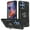 Black, variant on For Motorola Moto G 5G 2025 Robust Magnetic Kickstand Hybrid Case Cover - Dark Purple
