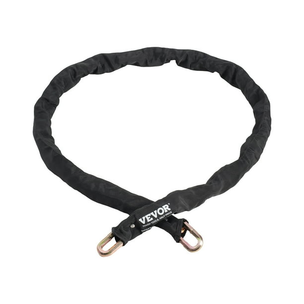 VEVOR Candado de cadena para bicicleta de 1,8 m Candado de cadena de seguridad para bicicleta de 9,5 mm de grosor, color negro, adecuado para bicicletas electricas y motocicletas