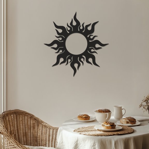 Violaura Sunburst Metal Wall Art - Easy to Install Hanging Perfect for Home, Living Room Decor (12.0" x 12.0")