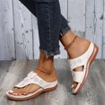 thumbnail image 4 of KBODIU Women's Comfort Slides Summer Wedge Slippers Thick Bottom Casual Beach Sandals Beige 36, 4 of 6
