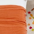 thumbnail image 5 of Burnt Orange Throw Blanket, Decorative Fall Throws with Tassel, Halloween Blanket, 50"x60" Halloween Blanket for Bedroom Sofa Halloween Decor, 5 of 8