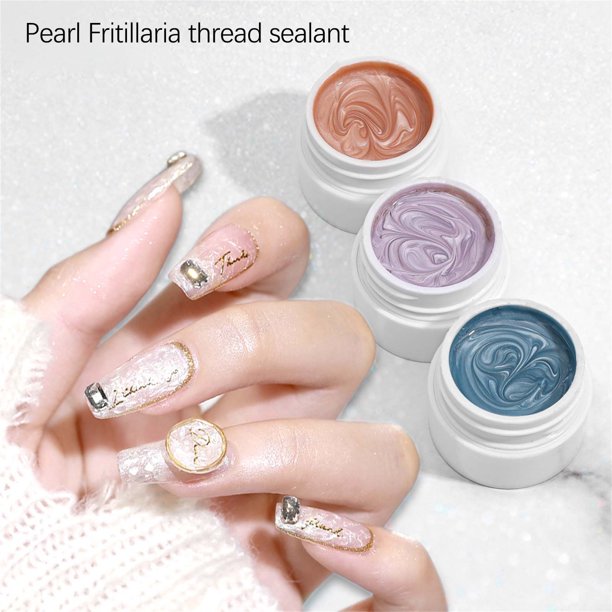 Fiudx Ofertas Relámpago Y Pegamento De Hilo Nacarado De Invierno Que Rellena Pegamento De Uñas Micro Flash