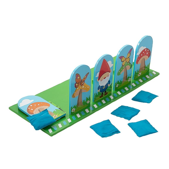 24" x 7 1/4" Mushroom & Garden Gnome Bean Bag Toss Game - 6 Pieces