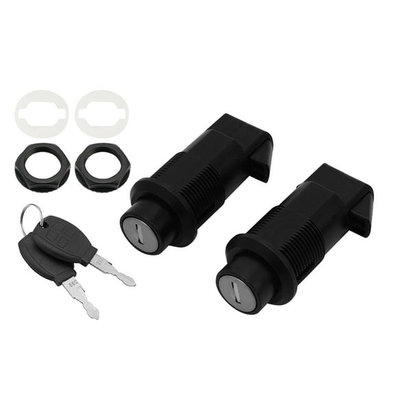 Zeiwohndc Motorcycle Hard Saddlebag Lock 2 Keys Set Black for Saddlebag Security