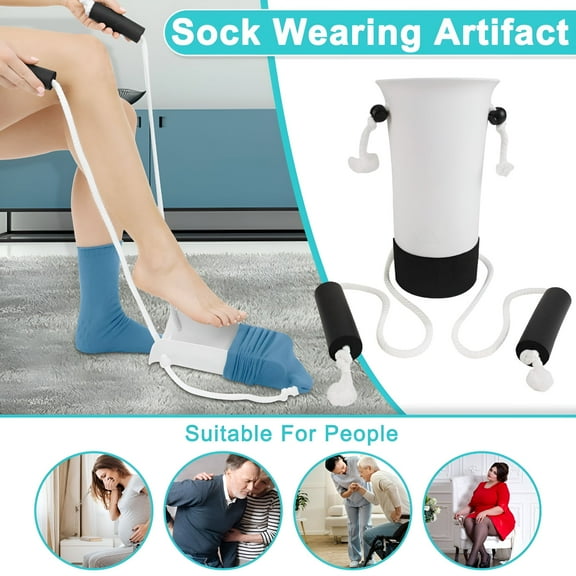 XIRQI Sock Aid Tool and Pants Assist for Elderly,Disabled,Pregnant,Diabetics-Pulling Assist Device-Socks Helper