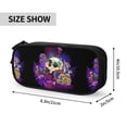 thumbnail image 4 of Vsdgher Mushrooms and Skull Print Large Capacity Pencil Case Pouch with Zipper, Portable Aesthetic Big Capacity Pencil Cases Pen Office Travel Stationery Bag, 4 of 8