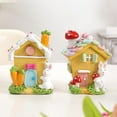 thumbnail image 4 of Easter party Decorations Easter Bunny House Resin Ornament, 4 of 7