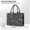 thumbnail image 3 of Large Capacity Tote Bag,Pioneer Flower Floral Print Pattern Handbag Fashion Luxury Tote Bag,15.7"x13"x 5.1" Inches,Laptop Compatible, 3 of 6