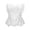 White, variant on Women's Overbust Corset Top Strapless Hollow Out Mesh Patchwork Bustier Top Elegant Boning Support Corsets S