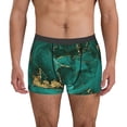 thumbnail image 2 of Goofa Green Gold Glitter Printed Men's Boxer Briefs Underwear, Moisture-Wicking Underwear, Trunk,Soft and Breathable Cotton Underwear-Large, 2 of 9