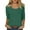 w93# Dark Green103, variant on Wuxian Women'S Casual Solid Color Print Round Neck Low Cut 3/4 Sleeve T Shirt Top Classic Loos Fit Breathable Comfortable Tee Soft Fashionable Streetwear,Dark Green,L