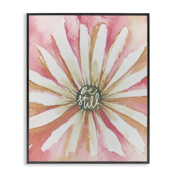 Stupell Industries French Country Daisy Petals on Pink Black Framed Giclee Art, 11 x 14, by Blue Chair Blessing