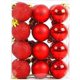 thumbnail image 1 of 24 piezas de adornos navideños rosas de 3 cm, decoración de adornos navideños irrompibles de plástico de 1,18 pulgadas, 24 piezas de 3 cm, rosa, 24 piezas de 3 cm, rojo, 1 of 5