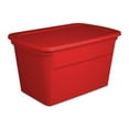thumbnail image 2 of Sterilite 30 Gallon Durable Stacking Seasonal Storage Tote, Red (6 Pack), 2 of 6