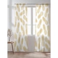 thumbnail image 2 of Pineapple Art Sheer Curtains 2 Panels Set Vintage Fruit Modern Yellow Texture Lihgt Filtering Rod Pocket Voile Drape, Semi Sheer Window Curtains for Bedroom Living Room, 52"x108", 2 of 5