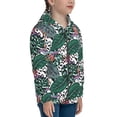 thumbnail image 5 of Pofeuu Tropical Leaves Print Teenage Zipper Hoodie Sweatshirts Hooded Casual Jackets With Pocket For Boys Girls-Medium, 5 of 6